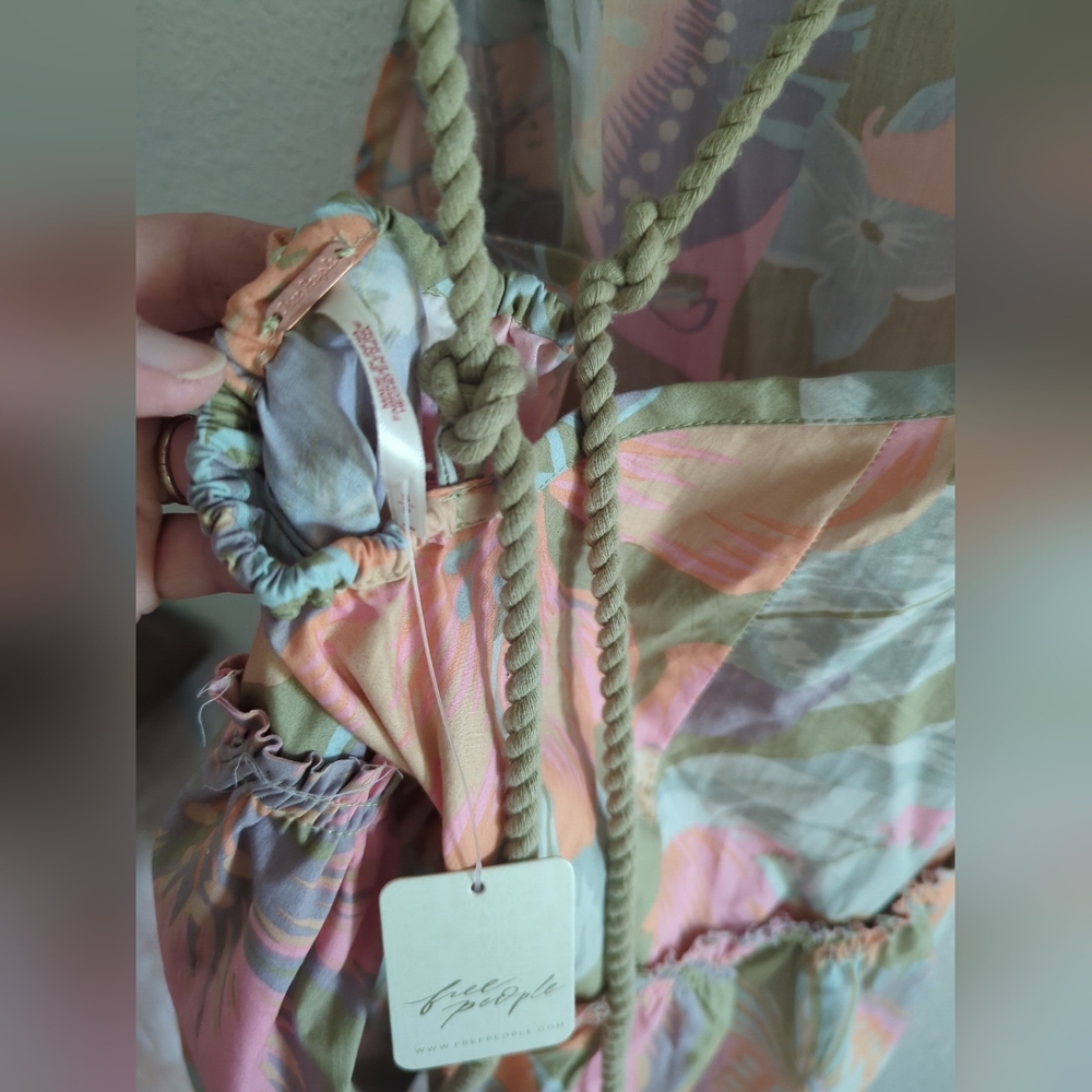 Free People Deserted Island Mini Dress Rainforest Combo Xsmall,smal Summer Beach - Picture 6 of 14